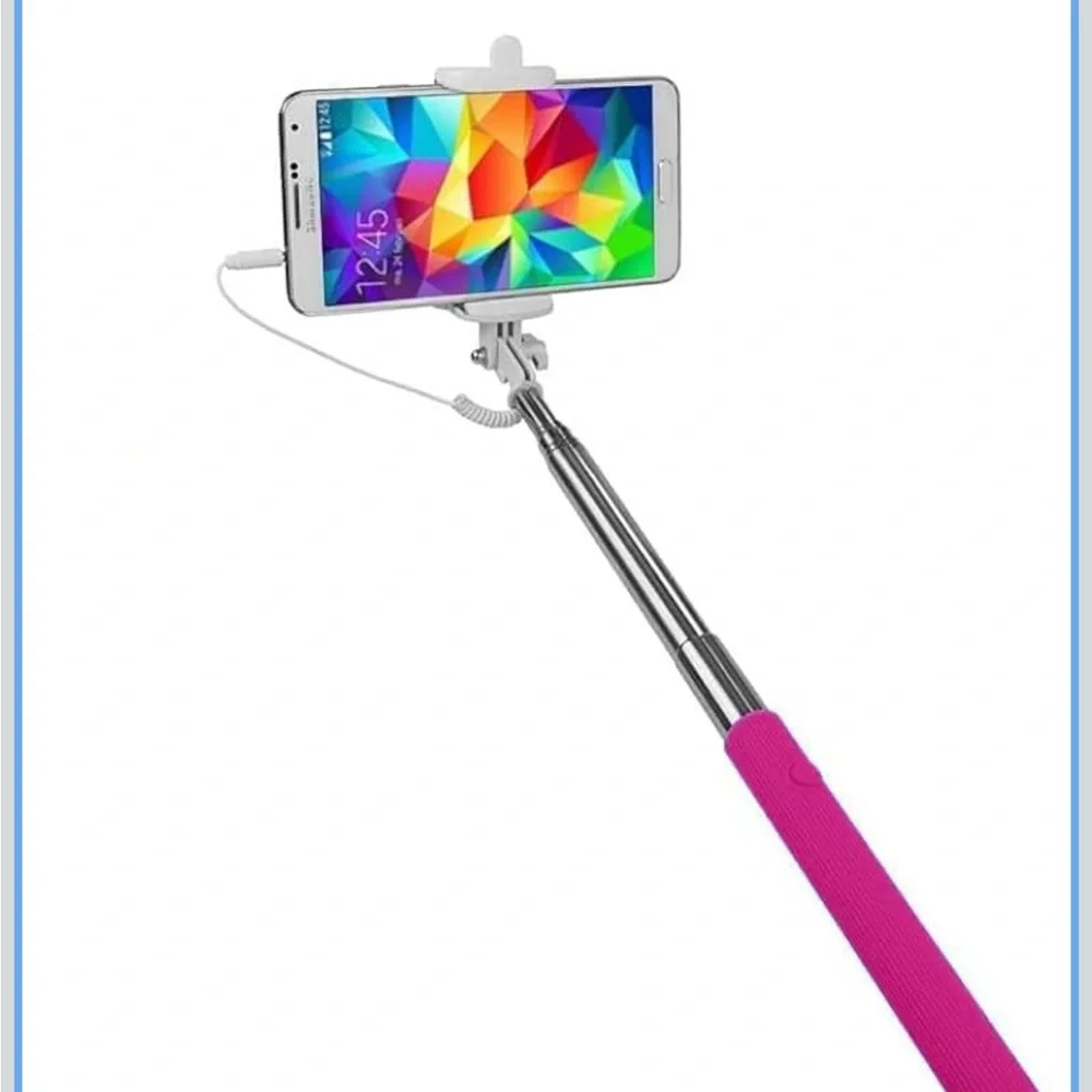 Pink Selfie Stick for Smartphones